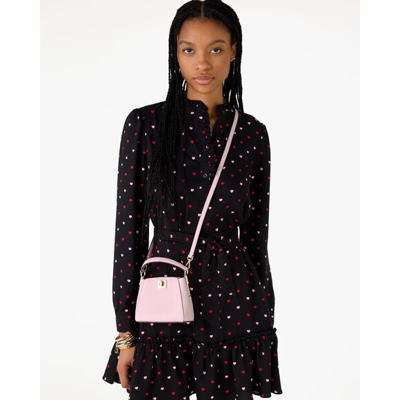 New Kate Spade Phoebe Mini Top Handle Crossbody Pink Horizon - Picture 5 of 5